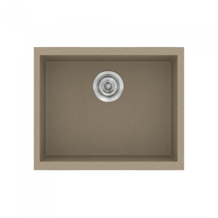 Νεροχύτης συνθετικός γρανίτη Sanitec Classic 341 50x40cm σε χρώμα 42. Granite Taupe