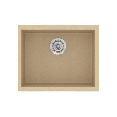 Νεροχύτης συνθετικός γρανίτη Sanitec Classic 341 50x40cm σε χρώμα 45. Granite Cappucino