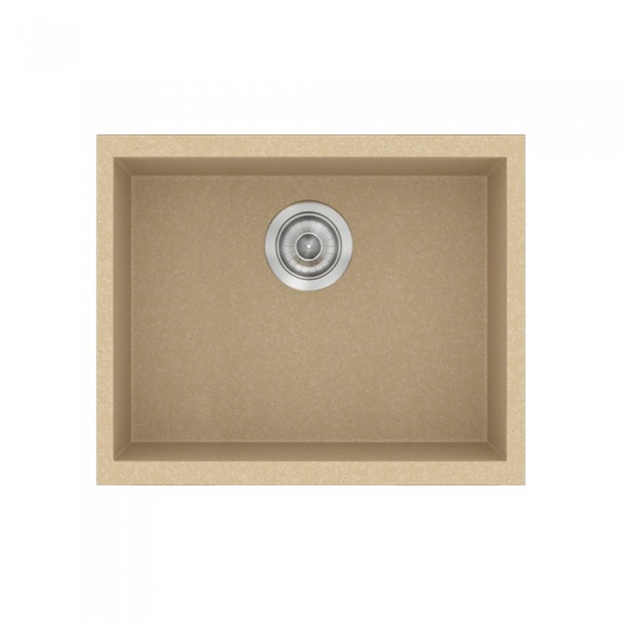 Νεροχύτης συνθετικός γρανίτη Sanitec Classic 341 50x40cm σε χρώμα 45. Granite Cappucino