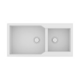 Νεροχύτης Sanitec Ultra Granite 803 2B 98x50cm σε χρώμα 30.Bianco