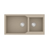 Νεροχύτης Sanitec Ultra Granite 803 2B 98x50cm σε χρώμα 32.Sabbia