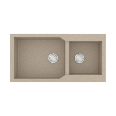 Νεροχύτης Sanitec Ultra Granite 803 2B 98x50cm σε χρώμα 32.Sabbia