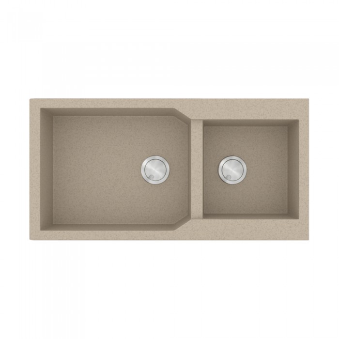 Νεροχύτης Sanitec Ultra Granite 803 2B 98x50cm σε χρώμα 32.Sabbia