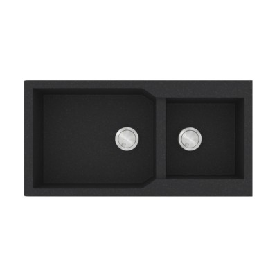 Νεροχύτης Sanitec Ultra Granite 803 2B 98x50cm σε χρώμα 36.Grafite