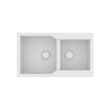 Νεροχύτης Sanitec Ultra Granite 804 2B 86x50cm σε χρώμα 30.Bianco