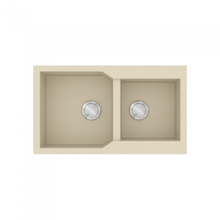 Νεροχύτης Sanitec Ultra Granite 804 2B 86x50cm σε χρώμα 31.Ocra