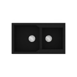 Νεροχύτης Sanitec Ultra Granite 804 2B 86x50cm σε χρώμα 33.Nero