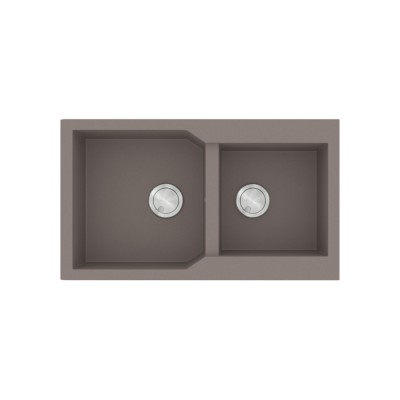 Νεροχύτης Sanitec Ultra Granite 804 2B 86x50cm σε χρώμα 34.Sienna