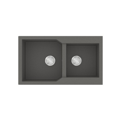 Νεροχύτης Sanitec Ultra Granite 804 2B 86x50cm σε χρώμα 35.Pietra