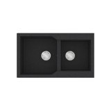 Νεροχύτης Sanitec Ultra Granite 804 2B 86x50cm σε χρώμα 36.Grafite