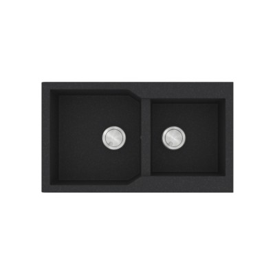 Νεροχύτης Sanitec Ultra Granite 804 2B 86x50cm σε χρώμα 36.Grafite