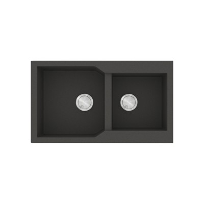 Νεροχύτης Sanitec Ultra Granite 804 2B 86x50cm σε χρώμα 47.Grigio