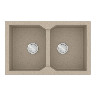 Νεροχύτης Sanitec Ultra Granite 806 2B 79x50cm σε χρώμα 32.Sabbia