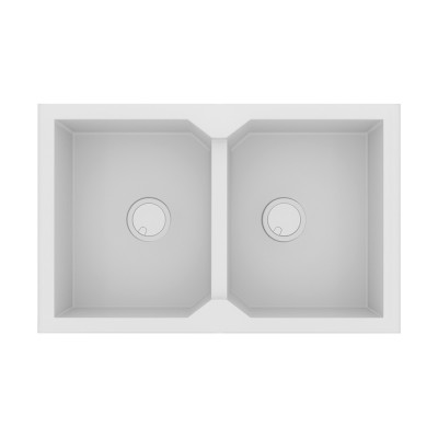 Νεροχύτης Sanitec Ultra Granite 818 2B 86x50cm σε χρώμα 30.Bianco