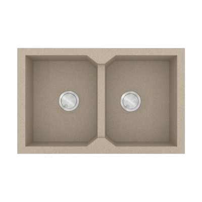 Νεροχύτης Sanitec Ultra Granite 818 2B 86x50cm σε χρώμα 32.Sabbia