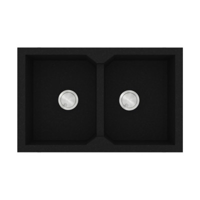 Νεροχύτης Sanitec Ultra Granite 818 2B 86x50cm σε χρώμα 33.Nero