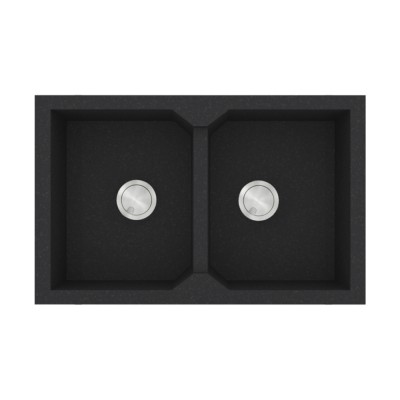 Νεροχύτης Sanitec Ultra Granite 818 2B 86x50cm σε χρώμα 36.Grafite