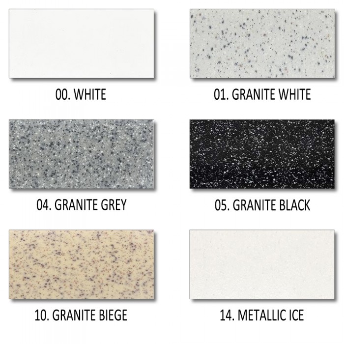 Νεροχύτης συνθετικός γρανίτη Sanitec Classic 305 96x51cm σε χρώμα 42. Granite Taupe