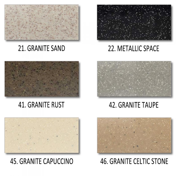 Νεροχύτης συνθετικός γρανίτη Sanitec Classic 305 96x51cm σε χρώμα 42. Granite Taupe