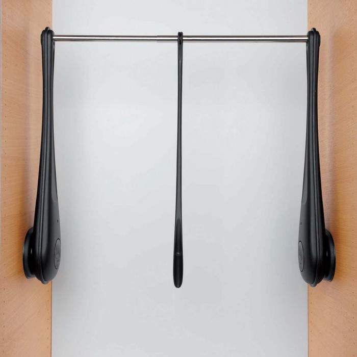 Ασανσέρ Ντουλάπας SERVETTO ONLY Μαύρο με μήκος 73-119cm SE03LA501