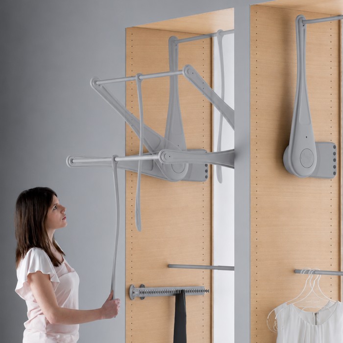 Ασανσέρ Ντουλάπας SERVETTO ONLY Γκρι με μήκος 73-119cm SE03LAGA0