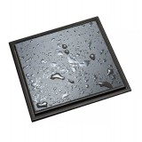 Σχάρα Ντους μαύρη Ανοξείδωτη Δαπέδου 15x15cm  για Eπικάλυψη με Πλακάκι  93515Ν