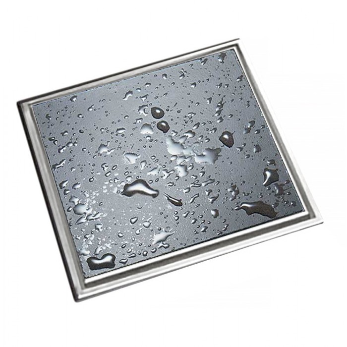 Σχάρα Ντους Ανοξείδωτη Δαπέδου 15x15cm Inox 93515 για Eπικάλυψη με Πλακάκι