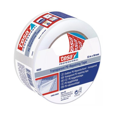 Ισχυρή διαφανής ταινία επισκευών θερμοκηπίων για εσωτερικές και εξωτερικές εφαρμογές tesa® Professional 4668 33m x 50mm
