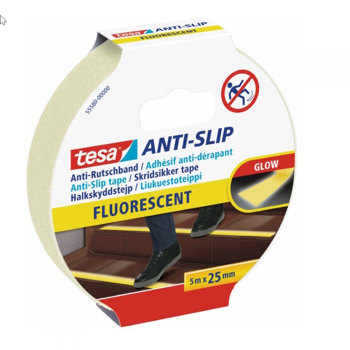 Αντιολισθητική Ταινία Φωσφορούχα 5m x 25mm Μπεζ Tesa 55580-00000