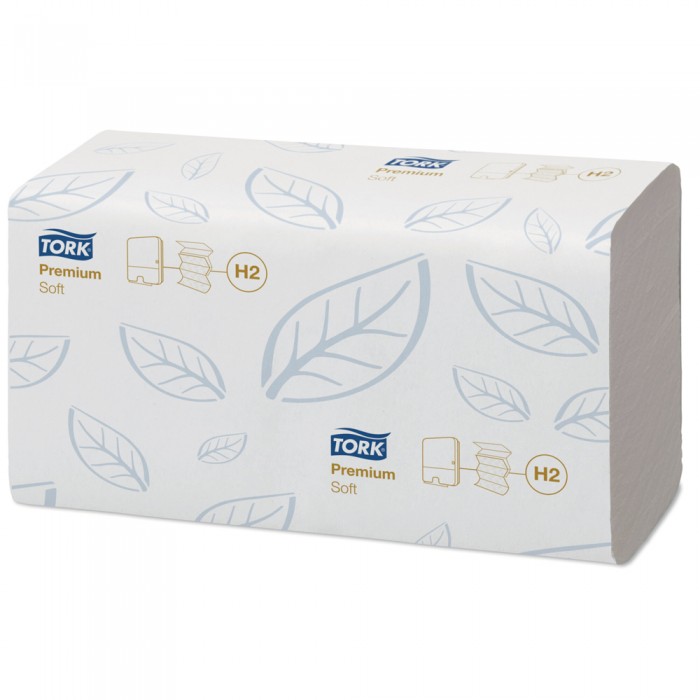 Χειροπετσέτα Λευκή 2φυλλη W-Fold 34x21,2cm 21x110τεμ Tork Xpress® Soft 100288