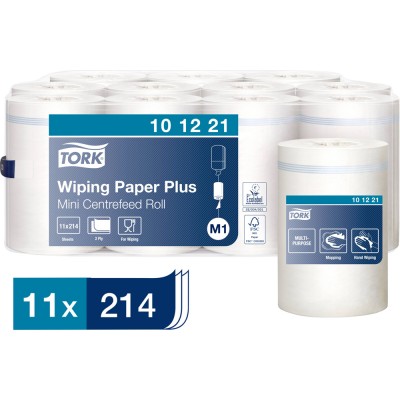 Ρολό Centerfeed Λευκό 2φυλλο 75m 11 Ρολά Tork Wiping Paper Plus Mini 101221