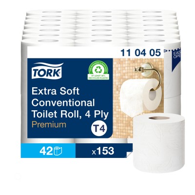 Ρολό Υγείας Λευκό 4φυλλο 19,1m 7x6 Ρολά Tork Extra Soft Conventional Premium 110405