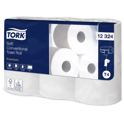 Ρολό Υγείας Λευκό 2φυλλο 50m 7x6 Ρολά Tork Soft Conventional Premium 12324
