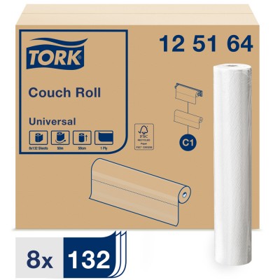 Ρολό Ιατρικού Κρεβατιού 59cm 1φυλλο 50m 8 Ρολά Tork 125164