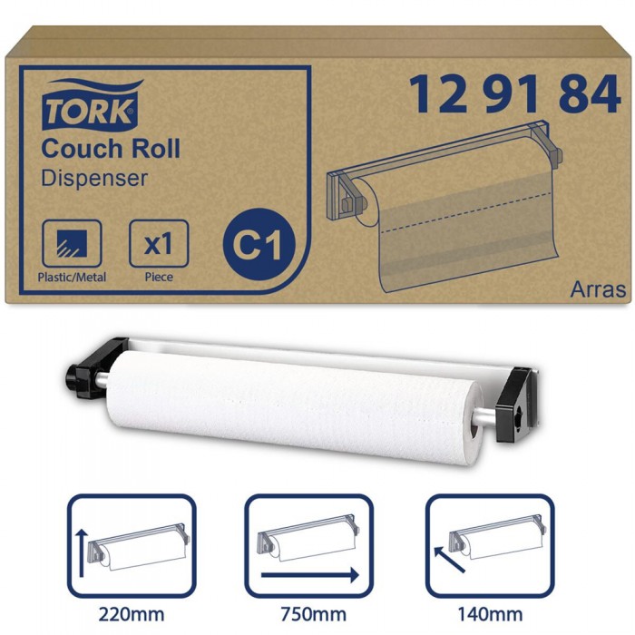 Συσκευή Ρολού Ιατρικού Κρεβατιού Μαύρη Tork 129184