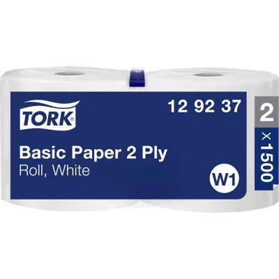 Βιομηχανικό Ρολό Λευκό 2φυλλο 510m 2 Ρολά Tork Basic Paper 129237