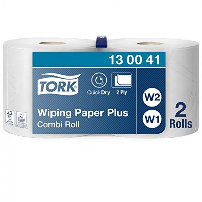 Ρολό Centrefeed Λευκό 2φυλλο 255m 2 Ρολά Tork Wiping Paper Plus 130041