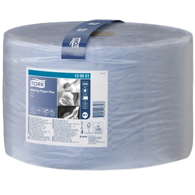 Βιομηχανικό Ρολό Μπλε 2φυλλο 510m 1 Ρολό Tork Wiping Paper Plus 130051