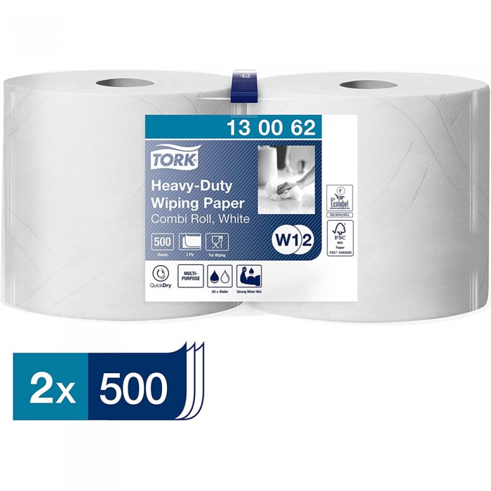 Ρολό Centerfeed Λευκό 2φυλλο 2x170m Tork Wiping Paper 130062