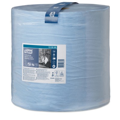 Βιομηχανικό Ρολό Μπλε 3φυλλο 255m 1 Ρολό Tork Wiping Paper Industrial Heavyduty 130080