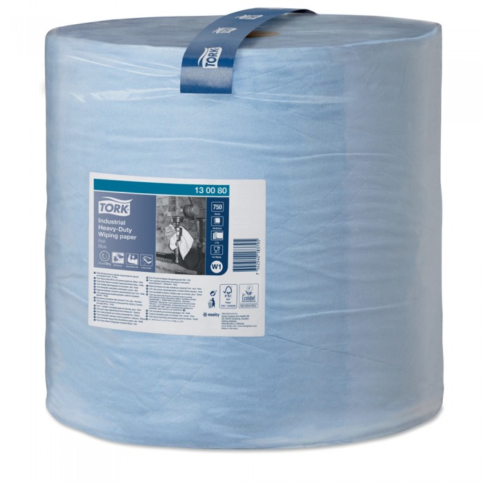 Βιομηχανικό Ρολό Μπλε 3φυλλο 255m 1 Ρολό Tork Wiping Paper Industrial Heavyduty 130080