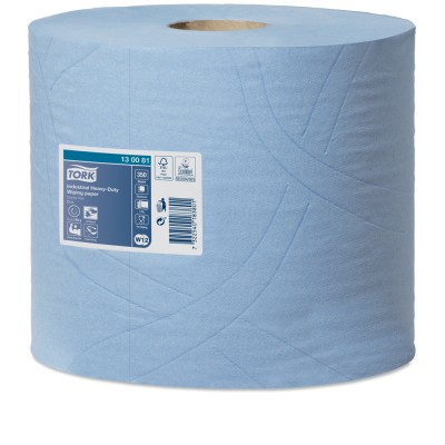 Ρολό Centerfeed Μπλε 3φυλλο 119m 2 Ρολά Tork Wiping Paper Industrial Heavyduty 130081