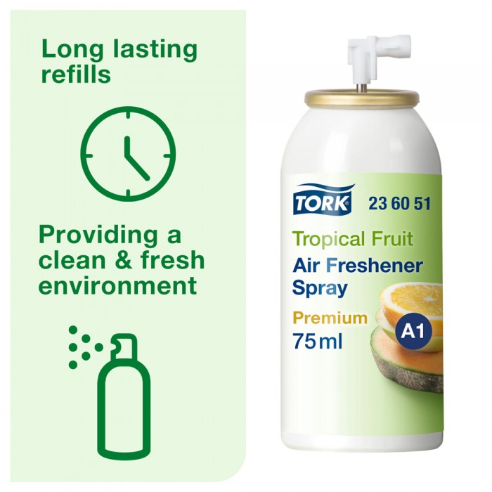 Άρωμα Χώρου Σε Σπρέι 75ml 3000 Ψεκασμοί Tork Tropical Fruit 236051