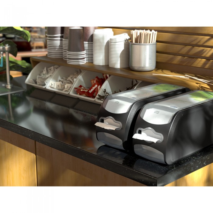 Συσκευή Χαρτοπετσέτας Πάγκου Μαύρη Tork Xpressnap Fit® 272901
