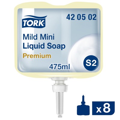 Υγρό Σαπούνι Χεριών 475ml 8 Τεμάχια Tork Mild Mini 420502