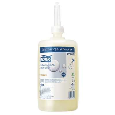 Υγρό Σαπούνι Χεριών Άχρωμο 1l 6 Τεμάχια Tork Extra hygiene 420810