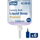 Υγρό Σαπούνι Χεριών 1l 6 Τεμάχια Tork Luxury Soft 420901