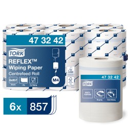 Ρολό Centerfeed Λευκό 1φυλλο 300m 6 Τεμάχια Tork Reflex™ Wiping Paper 473242