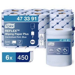 Ρολό Centerfeed Μπλε 2φυλλο 150,8m 6 Τεμάχια Tork Reflex™ Wiping Paper Plus 473391