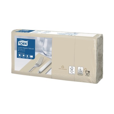 Χαρτοπετσέτα 2φυλλη 1/8 Μπεζ 33x33cm Πολυτελείας 10x200τεμ Tork 477351